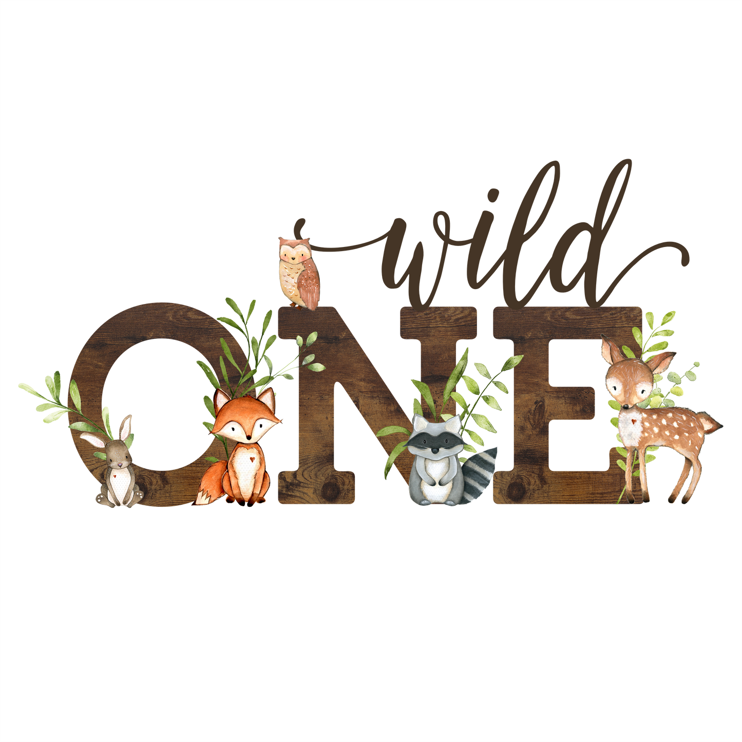 (s379-3) Wild One Baby Forest Animals