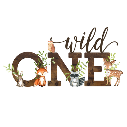 (s379-3) Wild One Baby Forest Animals