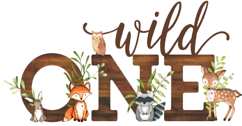 (s379-3) Wild One Baby Forest Animals