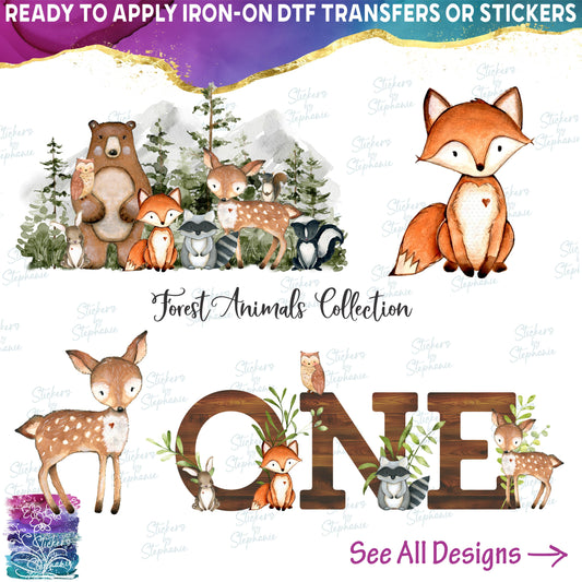 (s379) Watercolor Forest Animal Collection 13 Style Options