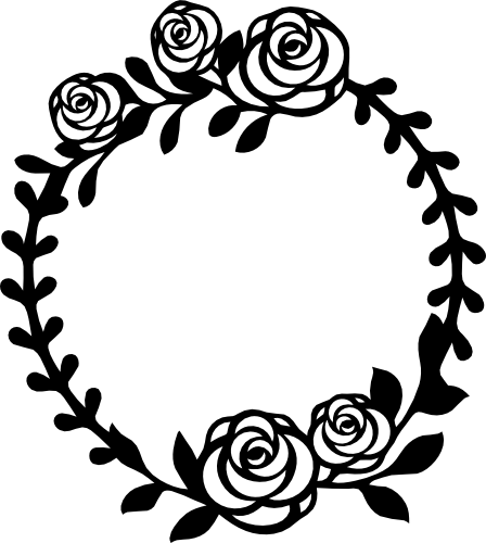 (038-02-A) Rose Roses Flower Frame