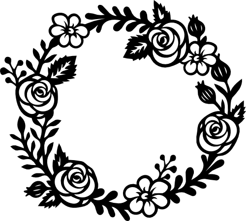 (038-02-B) Rose Roses Flower Frame