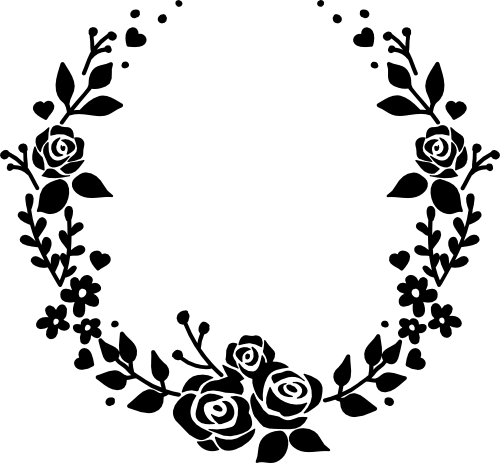 (038-02-G) Rose Roses Flower Frame