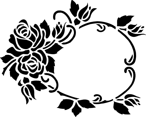 (038-02-H) Rose Roses Flower Frame