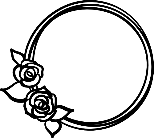 (038-02-I) Rose Roses Flower Frame