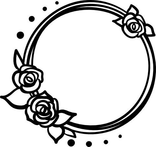 (038-02-J) Rose Roses Flower Frame