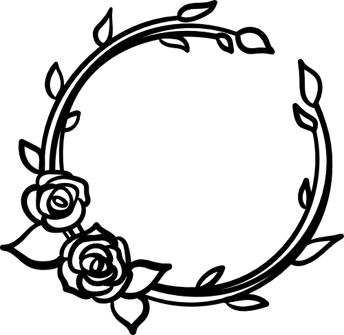 (038-02-K) Rose Roses Flower Frame