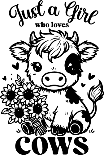 (381-1B) Just a Girl Who Loves Cows