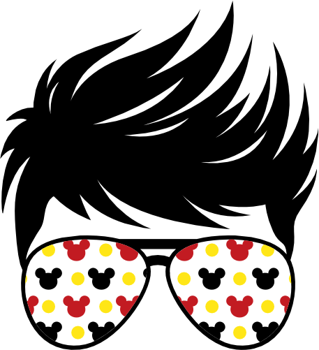 (382-Disney-E) Messy Bun Hair Boy Mickey Mouse Sunglasses