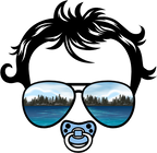 (382-Lake) Messy Bun Hair Mom Girl Dad Boy Baby Lake View Sunglasses