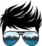 (382-Lake) Messy Bun Hair Mom Girl Dad Boy Baby Lake View Sunglasses