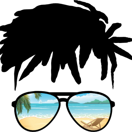 (383-Beach) African American Messy Bun Mom Girl Dad Boy Baby Beach View Sunglasses