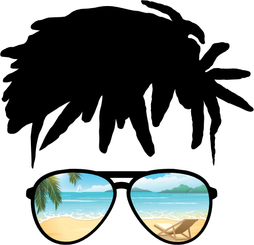 (s383-Beach-E) African American Messy Hair Kid Boy Beach View Sunglasses