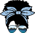 (383-Lake) African American Messy Bun Mom Girl Dad Boy Baby Lake View Sunglasses