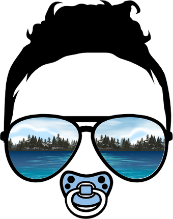 (383-Lake) African American Messy Bun Mom Girl Dad Boy Baby Lake View Sunglasses