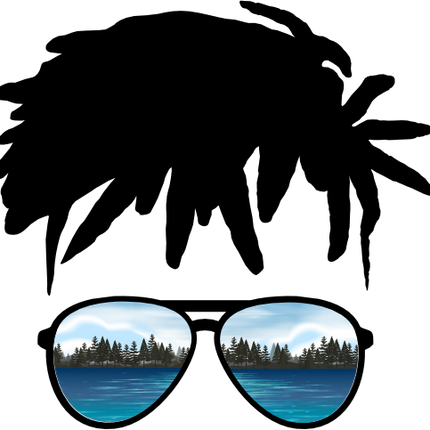 (383-Lake) African American Messy Bun Mom Girl Dad Boy Baby Lake View Sunglasses