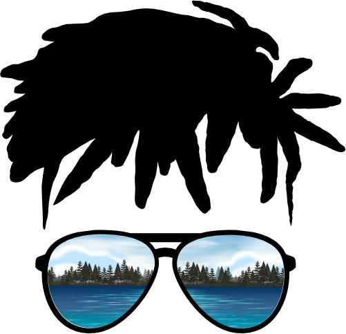 (s383-Lake-E) African American Messy Hair Kid Boy Lake View Sunglasses