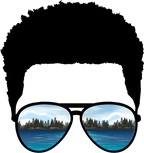 (383-Lake) African American Messy Bun Mom Girl Dad Boy Baby Lake View Sunglasses