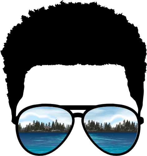 (s383-Lake-F) African American Messy Hair Dad Boy Lake View Sunglasses