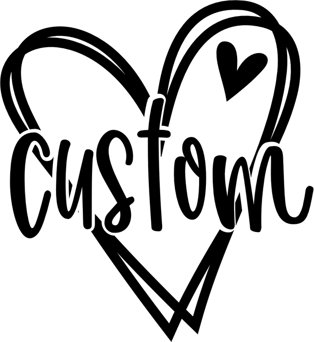 (s387) Heart Custom Name Text