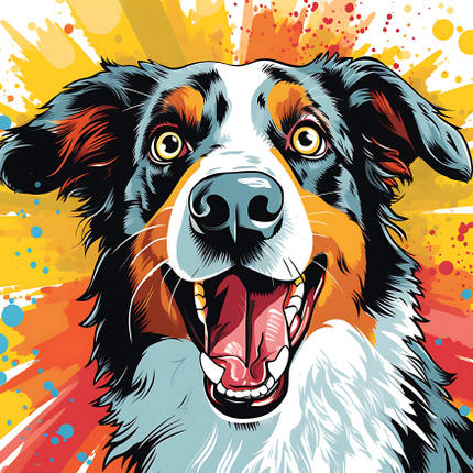 (s388-1-1A) Pop Art Dog Shepherd