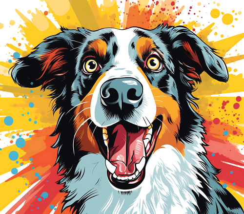 (s388-1-1A) Pop Art Dog Shepherd