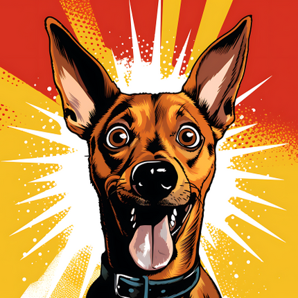 (s388-1-2A) Pop Art Dog