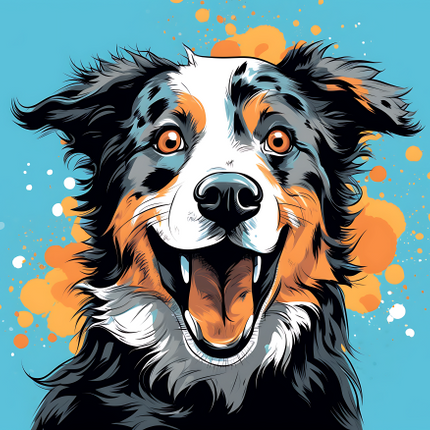 (s388-1-1B) Pop Art Dog