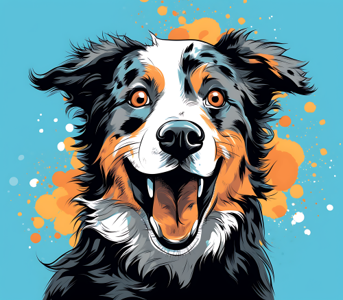 (s388-1-1B) Pop Art Dog