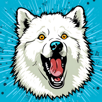 (s388-1-2C) Pop Art Dog Alaskan Malamute
