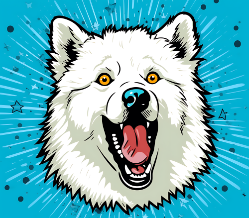 (s388-1-2C) Pop Art Dog Alaskan Malamute