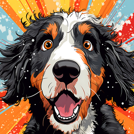 (s388-1-1D) Pop Art Dog