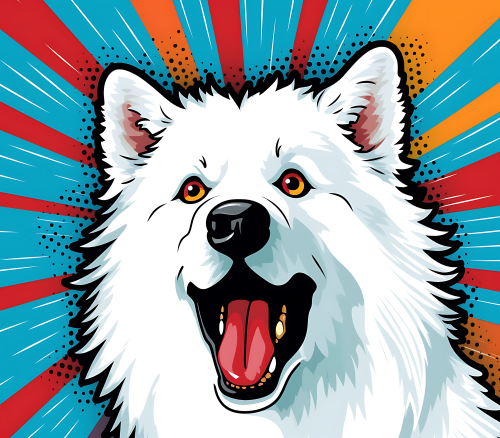 (s388-1-2D) Pop Art Dog Alaskan Malamute