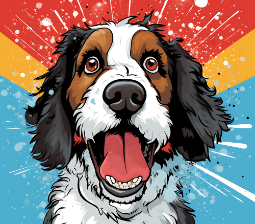 (s388-1-1E) Pop Art Dog