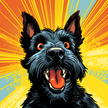 (s388-1-2E) Pop Art Dog