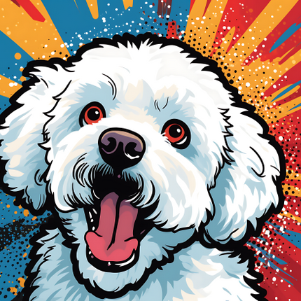 (s388-1-1F) Pop Art Dog