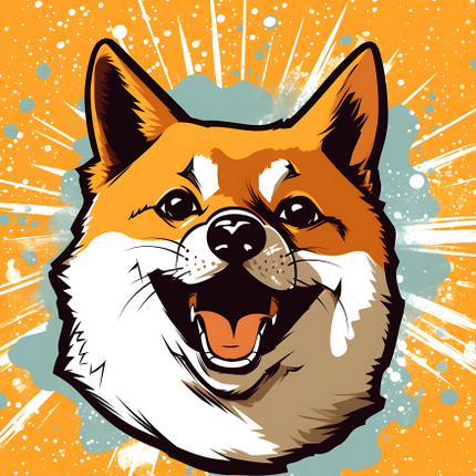 (s388-1-2F) Pop Art Dog Shiba Inu