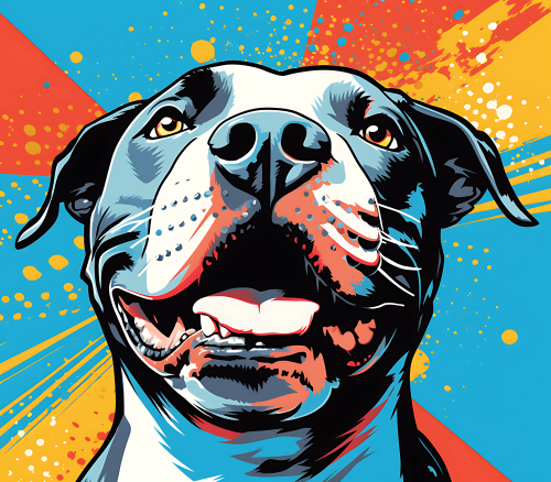 (s388-1-2G) Pop Art Dog Pit Bull