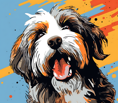 (s388-1-1H) Pop Art Dog