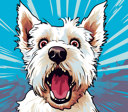 (s388-1-2H) Pop Art Dog Westie