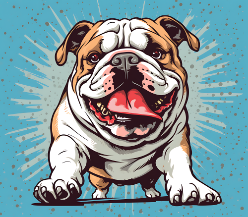 (s388-1-1K) Pop Art Dog Bulldog