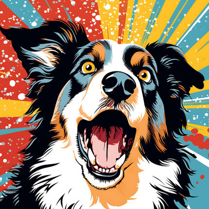 (s388-1-1M) Pop Art Dog Shepherd