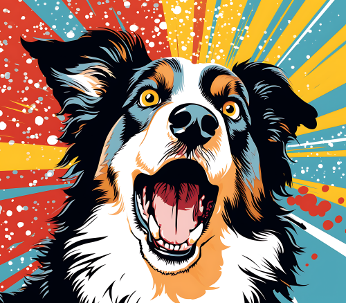 (s388-1-1M) Pop Art Dog Shepherd
