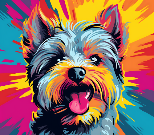 (s388-1-2M) Pop Art Dog Westie