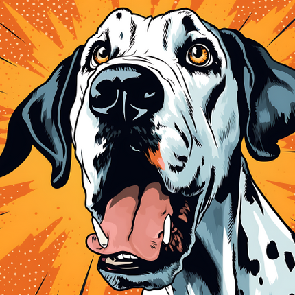 (s388-1-1R) Pop Art Dog Dalmatian
