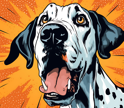 (s388-1-1R) Pop Art Dog Dalmatian