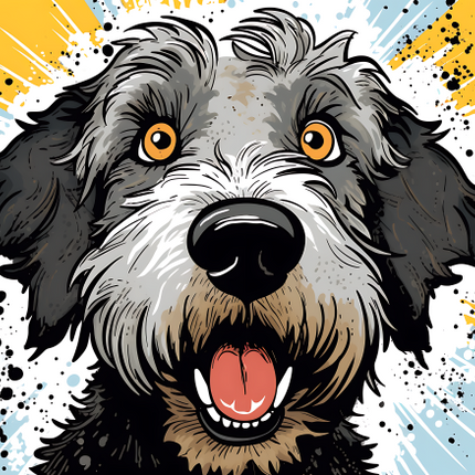 (s388-1-1T) Pop Art Dog