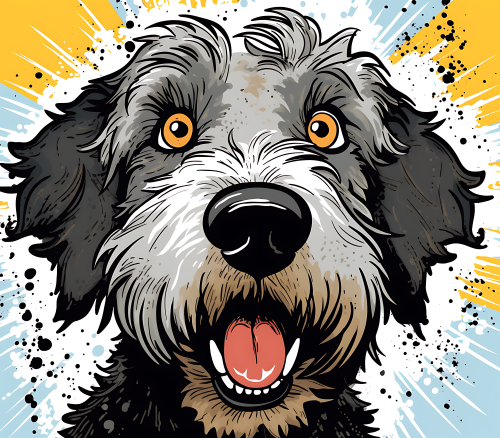 (s388-1-1T) Pop Art Dog