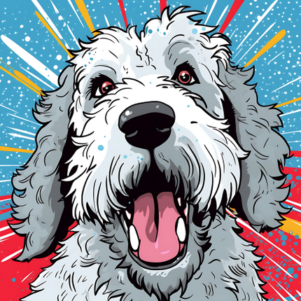 (s388-1-1U) Pop Art Dog