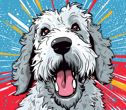 (s388-1-1U) Pop Art Dog